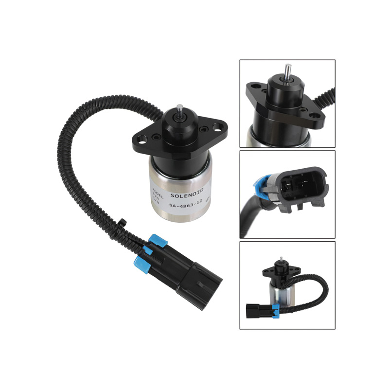 12V Stop Solenoid 0175-12A5C9S SA-4863-12 for Kubota Woodward Engine