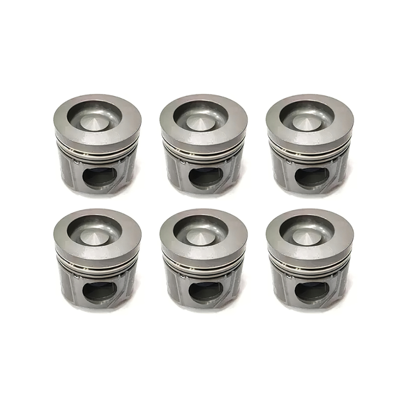 6 Pcs Pistons 65.02501-0418 for Doosan 155LC-V 230LC-V 175LC-V 140W-V 210W-V Excavator