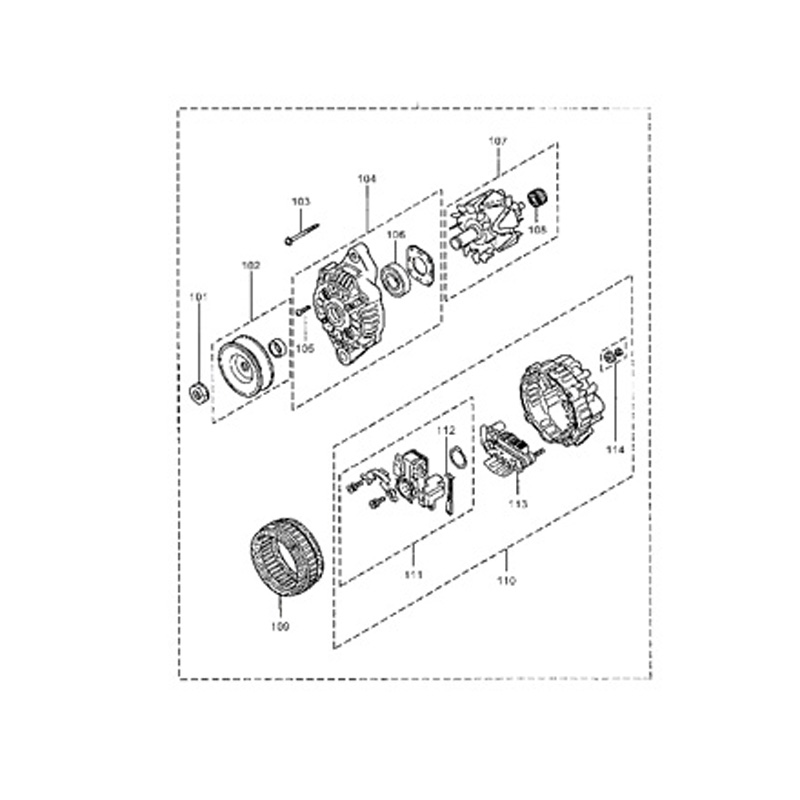 Alternator XJAF-02236 For Hyundai Excavator R25Z-9A R27Z-9 R28-7 R35-7 R36N-7
