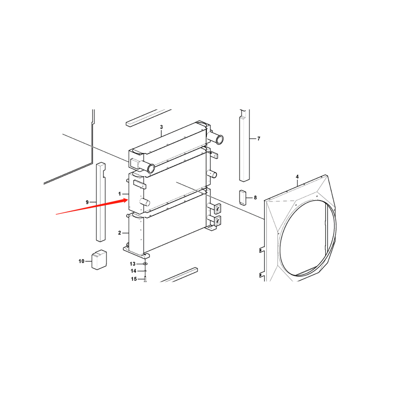 Engine Water Radiator Core 14548409 14573686 for Volvo Excavator EC210C Engine Water Radiator Core 14548409 14573686 for Volvo Excavator EC210C