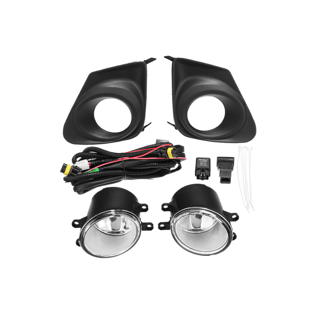Front Bumper Fog Light Lamp with Bulb Switch Kit for 11-13 Toyota Corolla