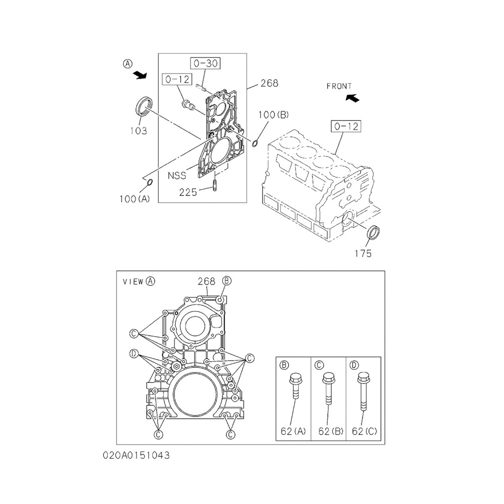 Genuine Flywheel Housing 87596003 for Case Excavator CX210B CX225SR CX240B Engine 4HK1