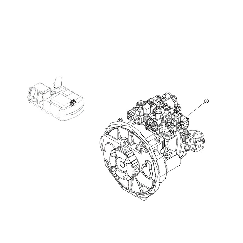 HPV118HW Hydraulic Main Pump Assembly 9256125 for Hitachi Excavator ZX120-3 ZX200-3 ZX240-3 ZX250-3 ZX330-3 ZX450-3