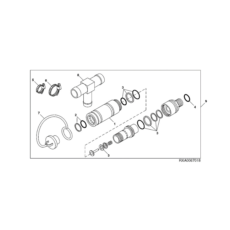 Hydraulic Female Quick Coupler AL119348 for John Deere Tractor 7220 7420