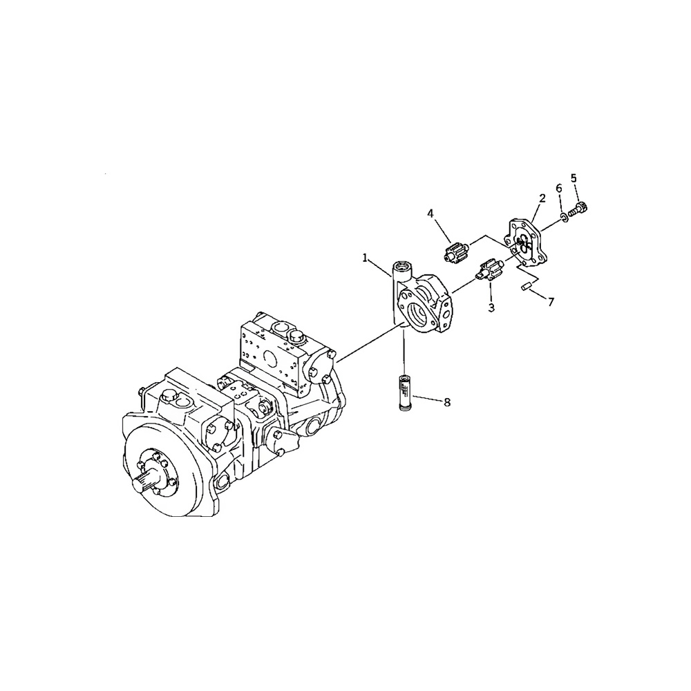 Hydraulic Gear Pump 704-24-24400 704-24-24401 For Komatsu Excavator PC60-5 PC60L-5 PC80-3 PW60-3