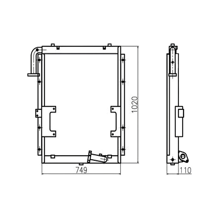 Hydraulic Oil Cooler For Hyundai Excavator R205-7