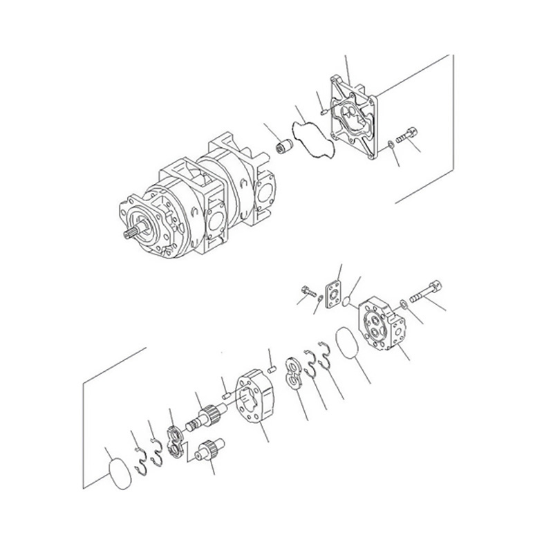 Hydraulic Pump 705-36-30540 For Komatsu Wheel Loader WA600-3 WA600-3D