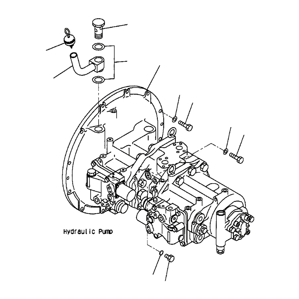 Main Pump 708-2H-00130 708-2H-00131 For Komatsu Excavator PC340-6K PC340LC-6K PC340NLC-6K