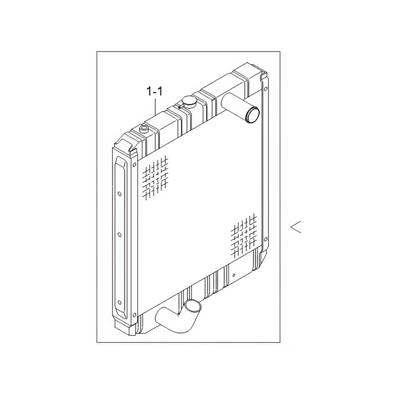 Water Tank Engine Radiator 11NA-44111 11NA-44170 for Hyundai Excavator R370LC-7