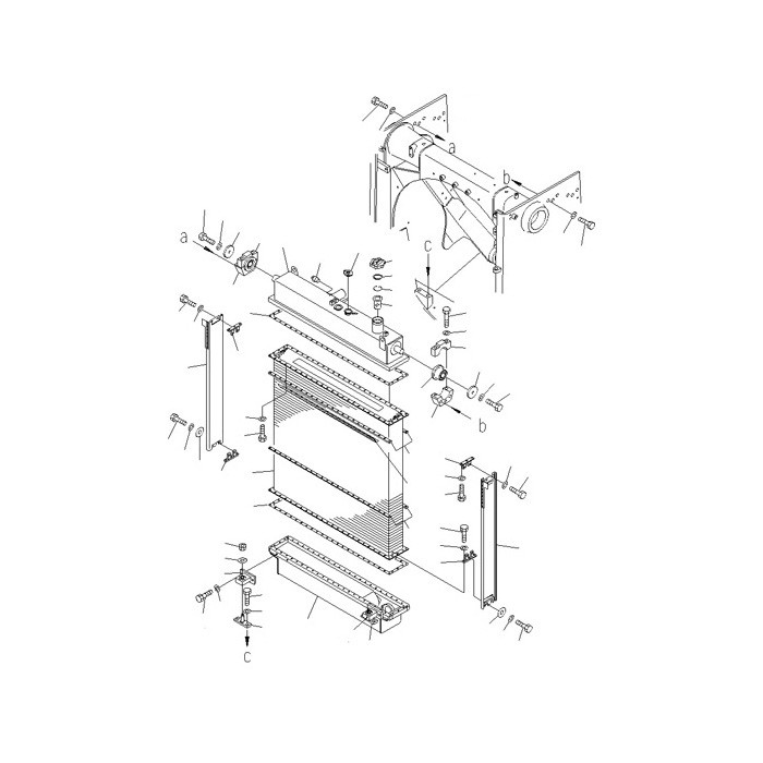 Water Tank Engine Radiator 17M-03-41101 for Komatsu D275-5D Bulldozer