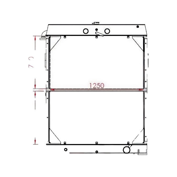 Water Tank Engine Radiator 4181348 for Hitachi Excavator EX1800