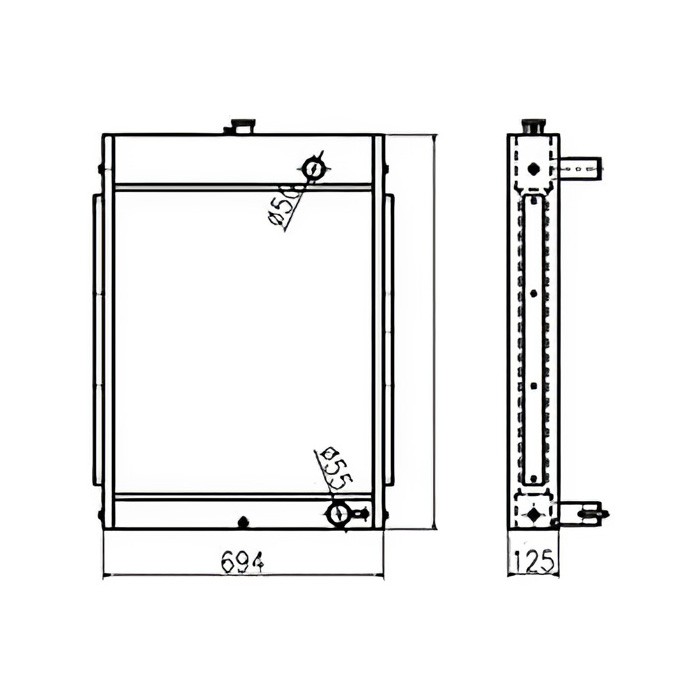 Water Tank Engine Radiator for Hyundai Excavator R200-3