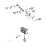 Buy Alternator MIA10312 12V 20A for Jone Deere Tractor 1873 650 750 Perkins Engine 403D-11 403C-11 103-09 103-10