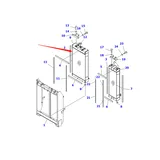 Buy Water Tank Engine Radiator 14X-03-35111 for Komatsu D65WX-15E0 65EX-15E0 D65PX-15E0 Bulldozers