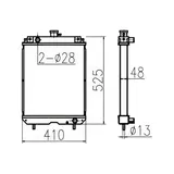 Water Tank Engine Radiator Core ASSY 198162-00601 for Yanmar KE30 KE40 KE50 sale