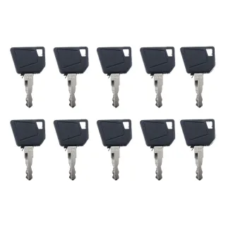 10 Pcs Ignition Keys 14607 for JCB Bobcat Bomag Caterpillar Dynapac Ford Gehl Hamm Hang Moxy New Holland Rayco Skytrak Terex