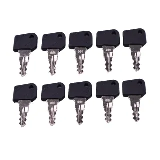 10 Pieces Ignition Key 0009730419 0009701304 801 for Linde Forklift E12-02 E15-02 E16-02 E18-02 E20-02 E25-02 E30-02 E35P-02 E25-03 E30-03 E35 E40 E45 E50