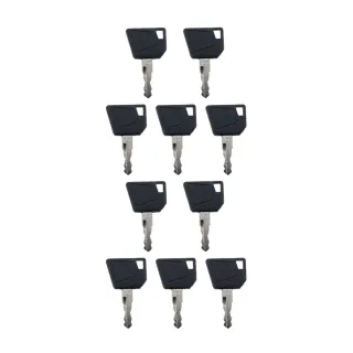 10 Pcs Ignition Keys 14607 for JCB Bobcat Bomag Caterpillar Dynapac Ford Gehl Hamm Hang Moxy New Holland Rayco Sky Trak Terex