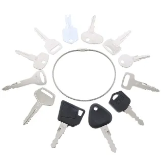 12 Pcs Key for Komatsu Toyota Doosan Nissan JCB Volvo Forklift