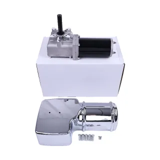 12V 1.2HP 900W 90:1 Dump Truck Tarp Motor With Chrome Cover