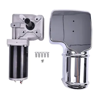 12V 2.0HP 90:1 1200W Dump Truck Roll Tarp Motor Chrome Cover