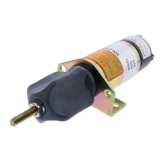 12V 2 Terminals ShutDown Solenoid 063941-000 for Kubota Engine DF750 UpRight Scissor Lift XRT27 XRT33 LX31 LX41