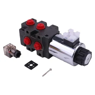 12V Hydraulic Diverter Valve DV90-08S 24 GPM 3625 PSI Max Operating Pressure 6 Ports for Double or Single Acting Cylinders