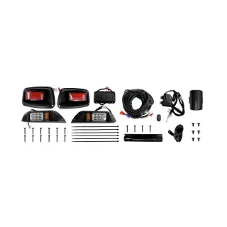 12V Street Legal Upgrade Golf Cart LED Light Kit with Head & Tail Light & Turn Signal Brake Lamp for EZGO TXT Gas & Electric 1996-2013