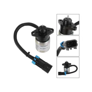 12V Stop Solenoid 0175-12A5C9S SA-4863-12 for Kubota Woodward Engine