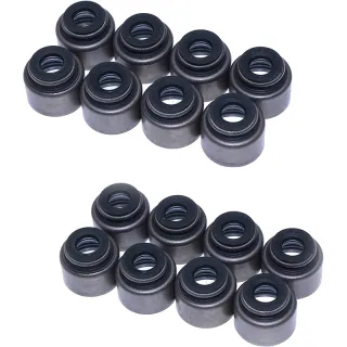 16 Pcs Intake Valve Stem Oil Seal Kit 12210-PZ1-003 for Honda Engine B16 B18 D16 Vehicle Civic CR-V Element Fit