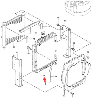 Water Tank Radiator Core ASS'Y 4294854 for Hitachi Excavator EX30 EX35 EX40UR EX40UR-2