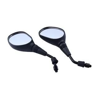 2 Pcs 10mm Black Plastic Rear View Mirror for 50cc 70cc 90cc 110cc 125cc 150cc 200cc 250cc Scooter ATV Dirt Bike