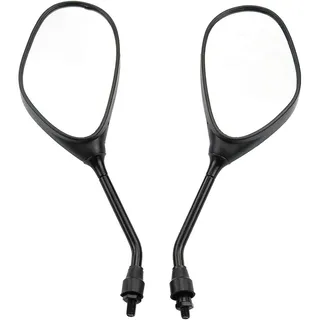 2 Pcs 8mm Black Plastic Rearview Mirror for 50cc 70cc 90cc 110cc 125cc 150cc 200cc 250cc ATV Motorcycle Scooter
