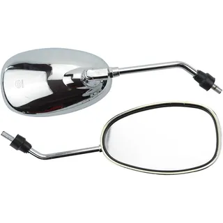 2 Pcs 8mm Silver Plating Rearview Mirror for 50cc 70cc 90cc 110cc 125cc 150cc 200cc 250cc Motorcycle Moped Scooter