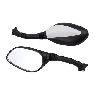 2 Pcs 8mm Silver Universal Rear View Mirror for GY6 50cc 125cc 150cc 250cc Scooter Moped Motorcycle