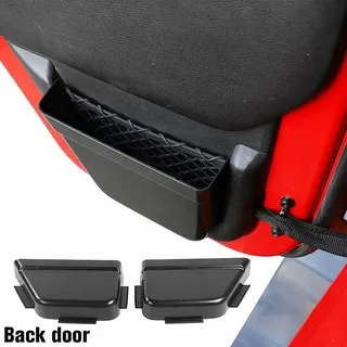 2 Pcs Back Door Side Insert Storage Box Door Organizer Pockets for Jeep Wrangler JK JKU 2011-2018