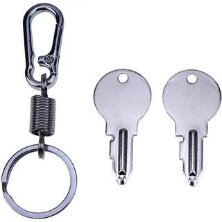 2 Pcs Ignition Key with Keychain 32130-31810 37150-31812 for Kubota Tractor L175 L185 L210 L220 L2200 L2201 L225 L245 L2601 L295