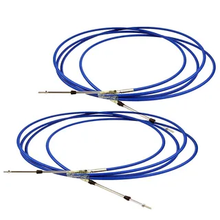 2 Pieces 18FT Universal Throttle Shift Control Cable 220416618 for Yamaha Outboard