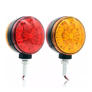 2 Pieces Red & Amber LED Flashing Light for John Deere Tractor 4020 3020 2020 1020 5730