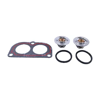 2 Pieces Thermostat With Gasket AR48675 RE501052 RE506374 3042303R92 for John Deere Excavator 110 120 490 595 890 892 160LC 200LC 230LC