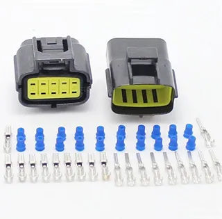 2 sets - Car Waterproof 10 Pin Electrical Wire Connector Plug AWG171503477851 Car Motorcycle