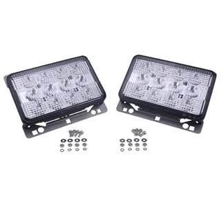 2Pcs 6"x4" LED Headlight Front Hood Light AL152328 for John Deere Tractor 5225 5325 5425 5525 5625 6120 6330 6415 6420 6430 6615 6715