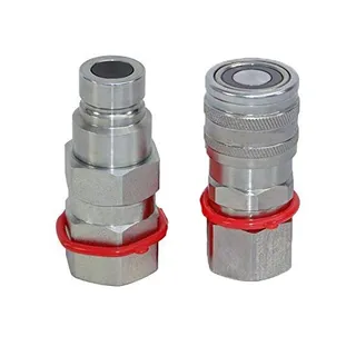 3/4" SAE Thread 1/2" body Flat Face Quick Connect Coupler Set for Bobcat Skid Steer Caterpillar John Deere CASE Volvo Gehl Kubota
