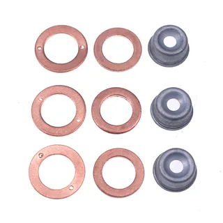 3 Cylinder Injector Seal Kit with Heat Shield 19077-53650 for Kubota Engine 05 03E V3