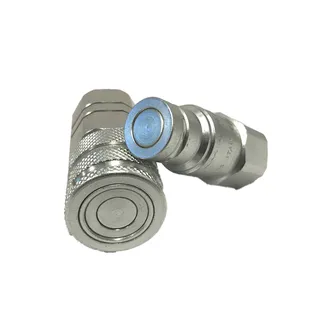 3/4" SAE - 5/8" Body Flat Face High Flow Hydraulic Quick Disconnect Coupler For Bobcat Kubota CASE JCB Thomas Gehl Volvo ASV Skid Steers