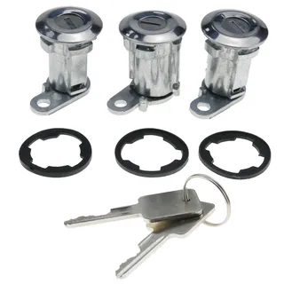 3pcs Door Lock Cylinder with Keys 8122874K3 for Jeep CJ Wrangler YJ Cherokee XJ 84-90