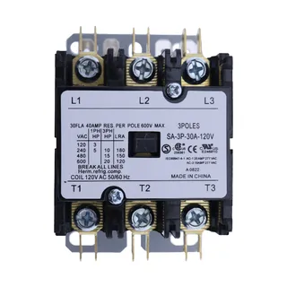 3Pole 30Amp 120V Coil SA-3P-30A-120V Definite Purpose Air Conditioner Contactor