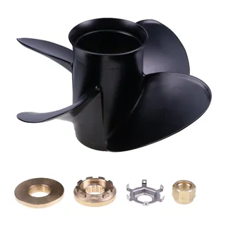 4 Blade Prop 13x17 Propeller 48-8M8026590 for Mercury Outboard 40-140HP Pontoon