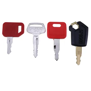 4 Pcs Key for Caterpillar CAT John Deere Komatsu Heavy Equipment