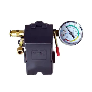 4 Ports 95-125 PSI With 0-200 PSI Gauge 150 PSI Air Compressor Pressure Control Switch ?LF10-L4 For Lefoo